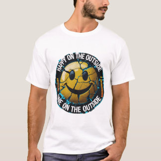 Happy on the Outside Emoji T-Shirt – Fun design
