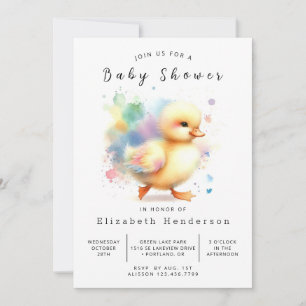 Happy Online Duck Baby Shower  Invitation