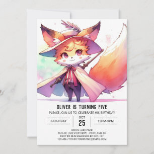  Happy Online Fox Birthday Invitation