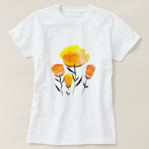 Happy orange and yellow flowers T-Shirt