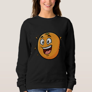 Happy Orange Cartoon Citrus Fruit with Big Smile Sweatshirt