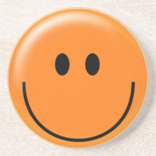 Happy orange face coaster