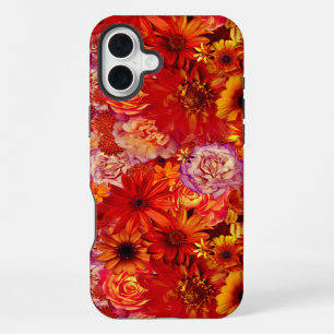 Happy Orange Flower Field Garden iPhone Case