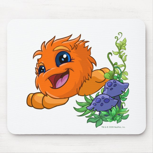 Happy orange JubJub in Neopia Central Mouse Pad (Front)
