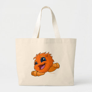 Happy orange JubJub Large Tote Bag