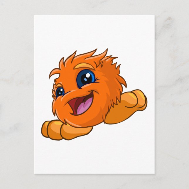 Happy orange JubJub Postcard (Front)