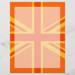 Happy Orange Union Jack British Flag Swag