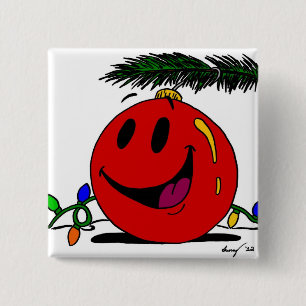 Happy Ornament Button