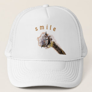 Happy Ostrich Trucker Hat - Smile