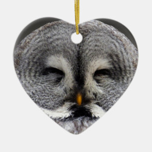 Happy Owl Ceramic Ornament