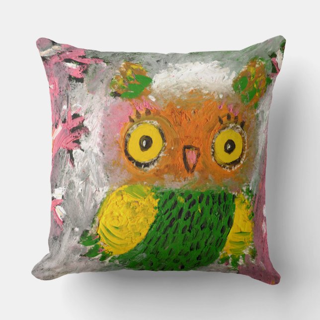 Happy owl cushion (Front)