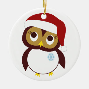 Happy Owl-idays Ceramic Tree Decoration
