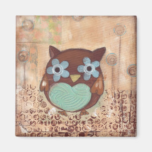 Happy Owl Magnet