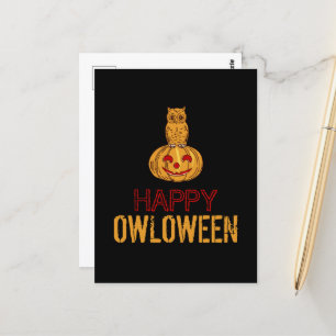 Happy Owloween, Halloween Postcard