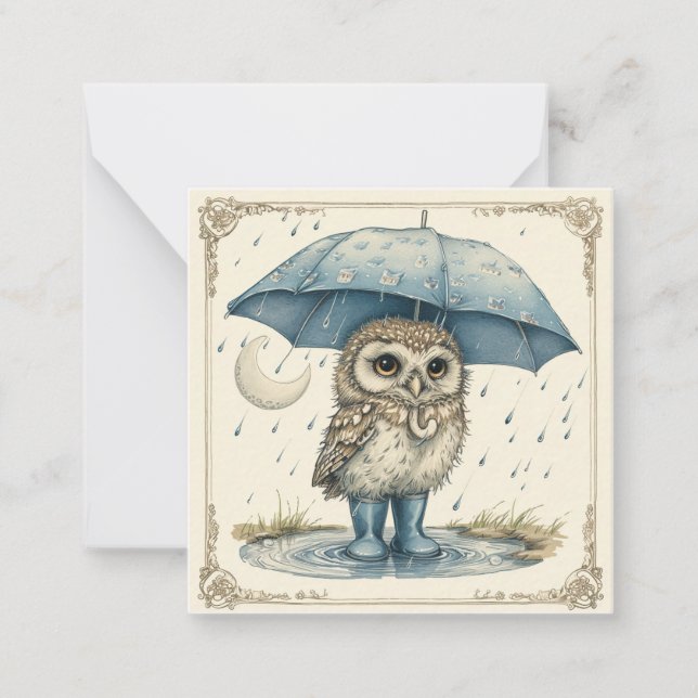 Happy Owls, Happy Cards: Rain or Shine Card (Front)