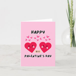 HAPPY PALENTINE'S DAY CUTE LOVE HEART HOLIDAY CARD