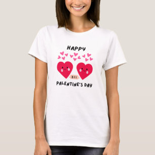 HAPPY PALENTINE'S DAY CUTE LOVE HEART Novelty T-Shirt