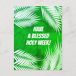 Happy Palm Sunday and Blessed Holy Week Holiday Postcard