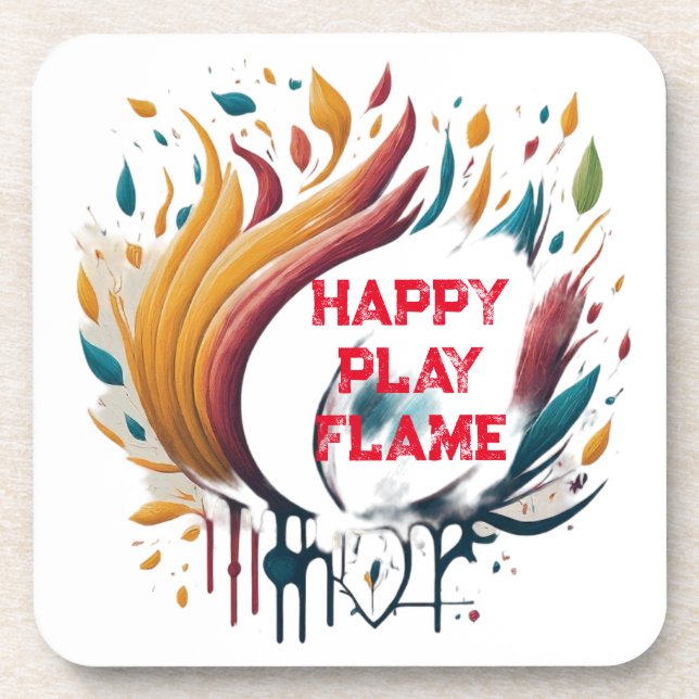 Happy Paly Flame Coaster (Front)