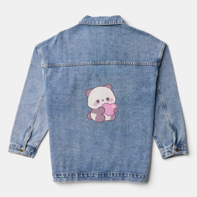 Happy Panda Design | Positive Cute Vibes Denim Jacket (Back)