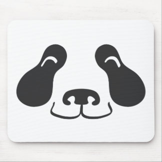 Happy Panda Face Mouse Pad