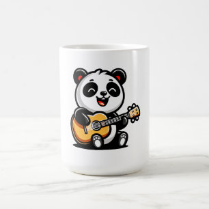 Happy Panda Guitarist - Cute Acoustic Music Design Coffee Mug
