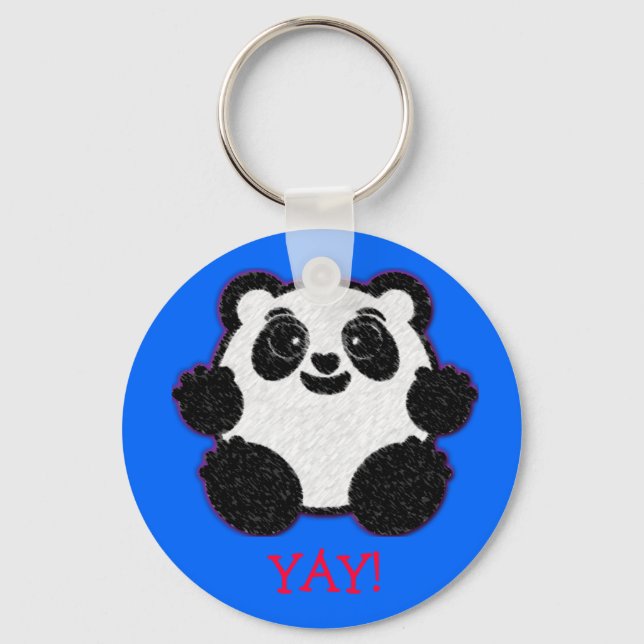 Happy Panda Key Ring (Front)