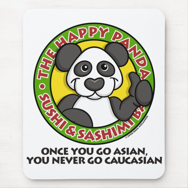Happy Panda Mousepad (Front)