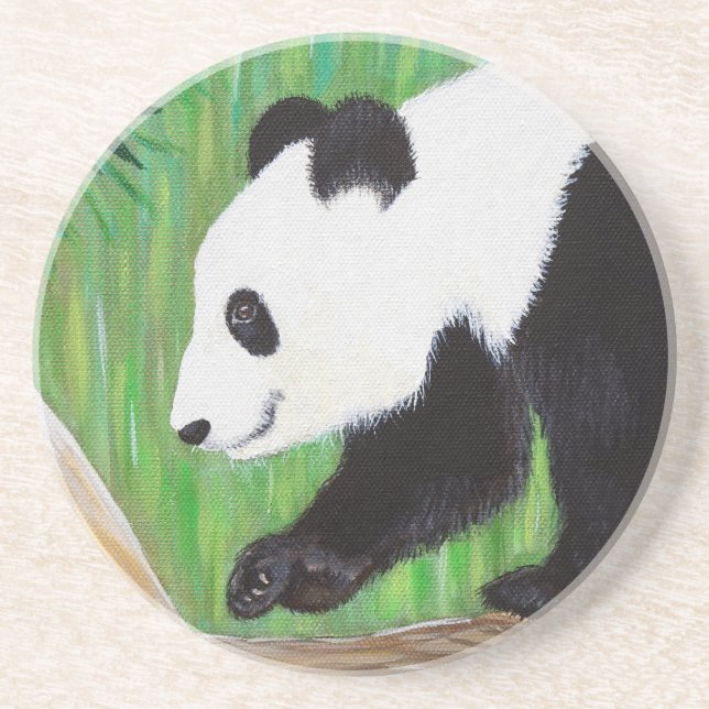 Happy Panda Painting Coaster (Front)