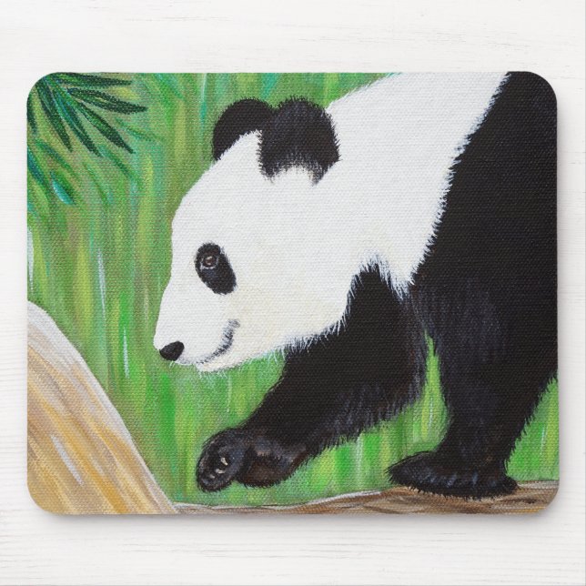 Happy Panda Painting Mouse Pad (Front)