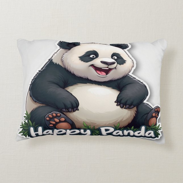 Happy Panda Pillow  (Back)