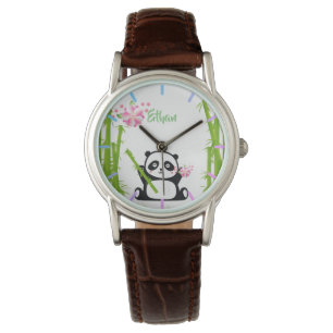 Happy Panda with Bamboo & Cherry Blossom Watch