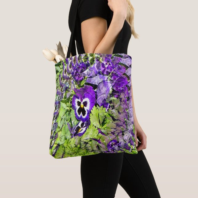 Happy Pansies.... Tote Bag (Close Up)