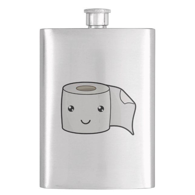 Happy Paper Hip Flask (Front)