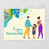 Happy Parents Day Postcard Full Colour