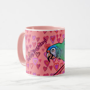 Happy parrot  Two-Tone coffee mug