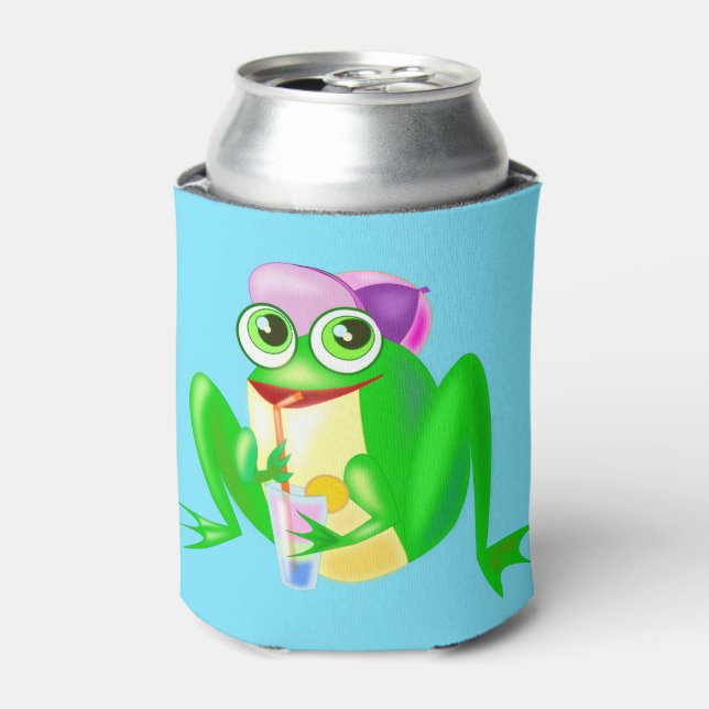 Happy Party Frog Can Cooler (Can Front)