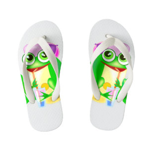 Happy Party Frog Kid's Flip Flops