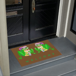 Happy Party Frog - Welcome Doormat