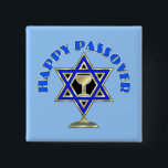 Happy Passover 15 Cm Square Badge<br><div class="desc"></div>