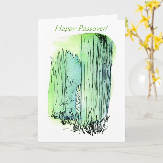 Happy Passover Chag Pesach Someach Card (Yellow Flower)