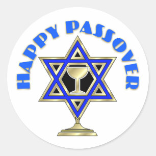 Happy Passover Classic Round Sticker