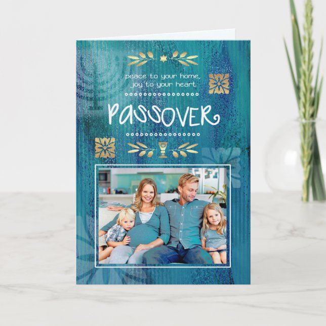 Happy Passover. Custom Photo  Card (Front)