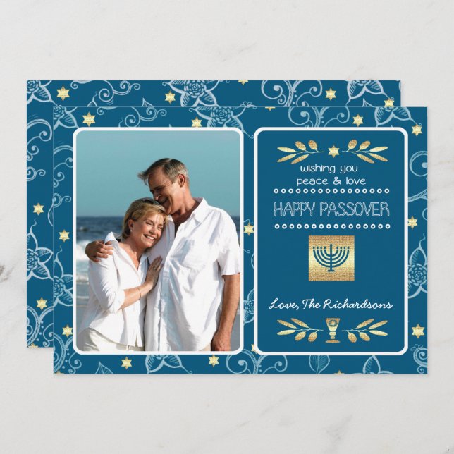 Happy Passover. Custom Photo Card (Front/Back)