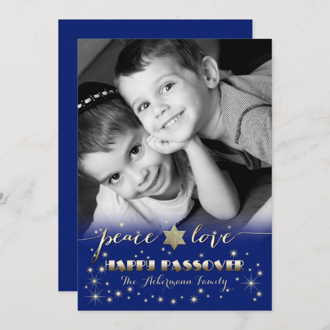 Happy Passover. Custom Photo Card (Front/Back)