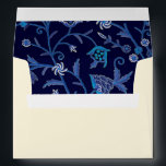 Happy Passover. Floral Pattern and Gold Menorah   Envelopes<br><div class="desc">Happy Passover. Elegant Blue Floral Pattern and Menorah with gold foil embellishments personalised Passover Envelope. Matching cards and gifts available in the Jewish Holidays / Passover Category of our store.</div>