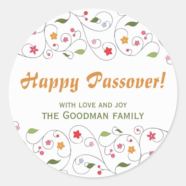 Happy Passover - Gif Label (Front)