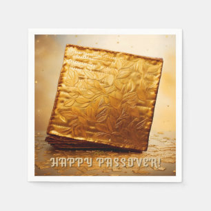 Happy Passover! Golden Matzah Napkin