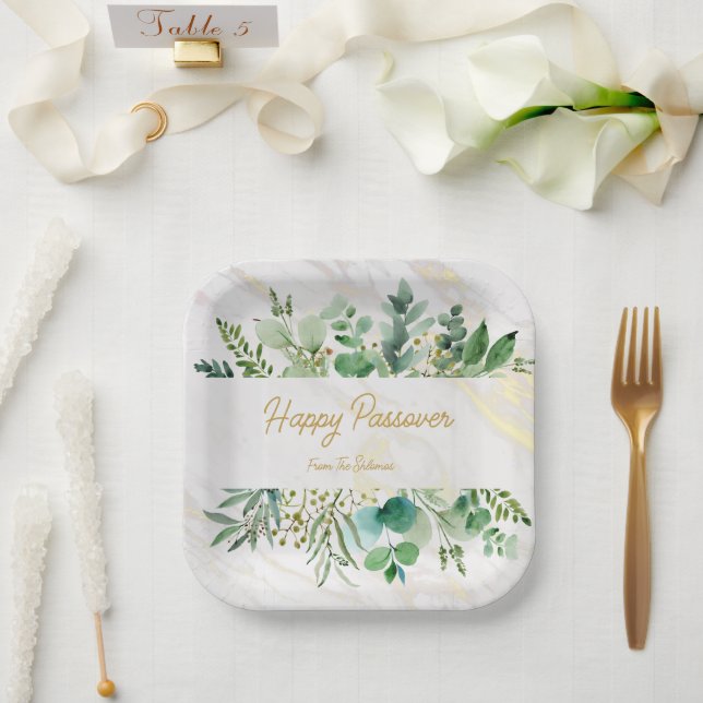 happy passover personalised plates (Wedding)
