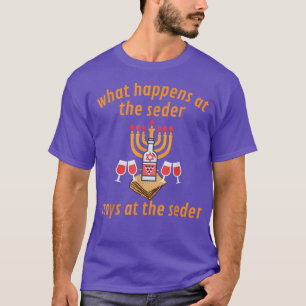 Happy Passover Seder Dinner Matzah Jewish Holiday  T-Shirt